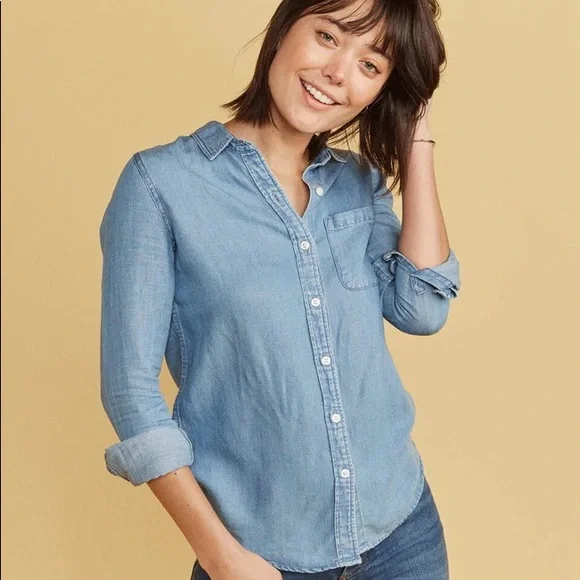 Marine Layer Tops Marine Layer Annecy Denim Button Down Shirt